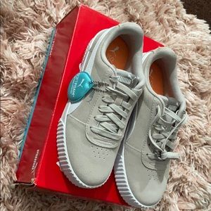Women sliver grey sneakers